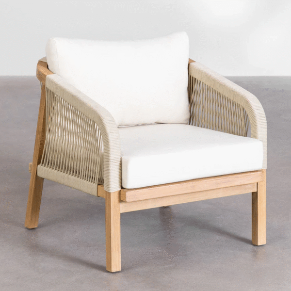 2 WoodBee Craft "The Haven Cross" Premium Luxury Woven Rope Accent Chair