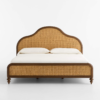 2 WoodBee Craft "The Valencia Camelback" Premium Arched Rattan Wood Bed Frame