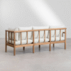 WoodBee Craft "The Nordic Spindle" Premium Scandinavian Minimal Wood Sofa