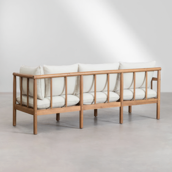 WoodBee Craft "The Nordic Spindle" Premium Scandinavian Minimal Wood Sofa