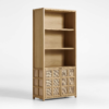 2 WoodBee Craft "The Prairie Grid" Premium Natural Cane Grid Bookcase