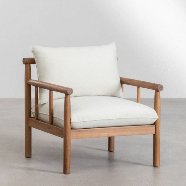 2 WoodBee Craft "The Nordic Spindle Single" Premium Scandinavian Minimal Wood Armchair