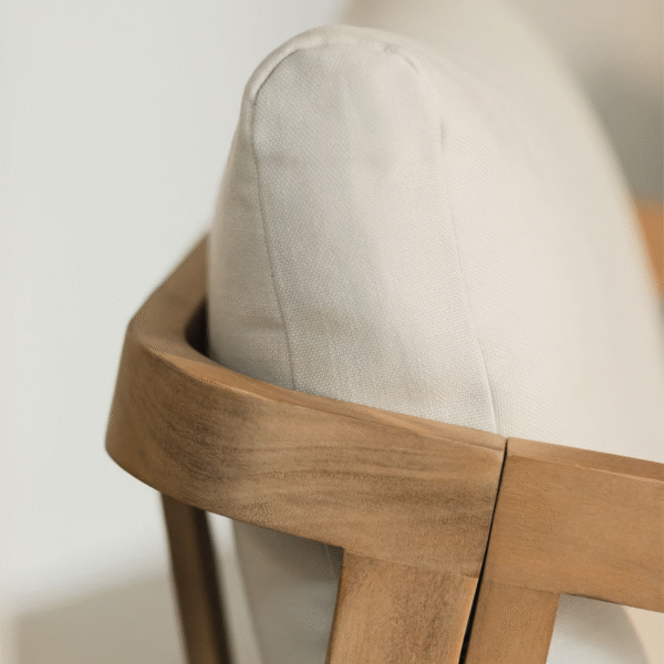 WoodBee Craft "The Solace Single" Premium Contemporary Minimalist Wood Armchair