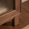 2 WoodBee Craft "The Aurelia" Premium Fluted Glass Bedside Table