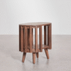 3 WoodBee Craft "The Circa Spindle" Premium Round Slatted Bedside Table