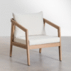 WoodBee Craft "The Solace Single" Premium Contemporary Minimalist Wood Armchair
