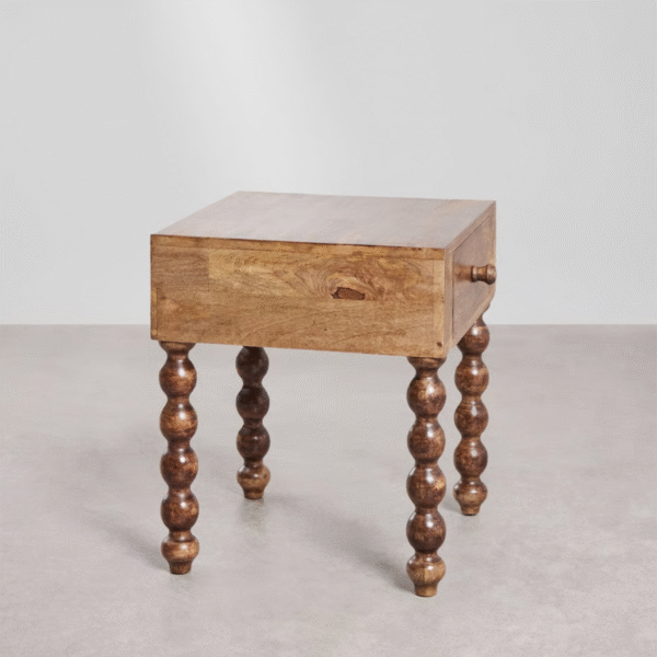 3 WoodBee Craft "The Ballad Storage" Premium Bobbin Leg Wooden Nightstand