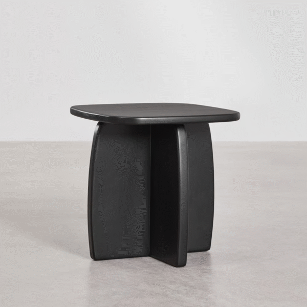 3 WoodBee Craft "The Onyx Eclipse" Premium Black Minimalist Bedside Table