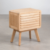3 WoodBee Craft "The Louvre Horizon" Premium Slatted Wood Bedside Table