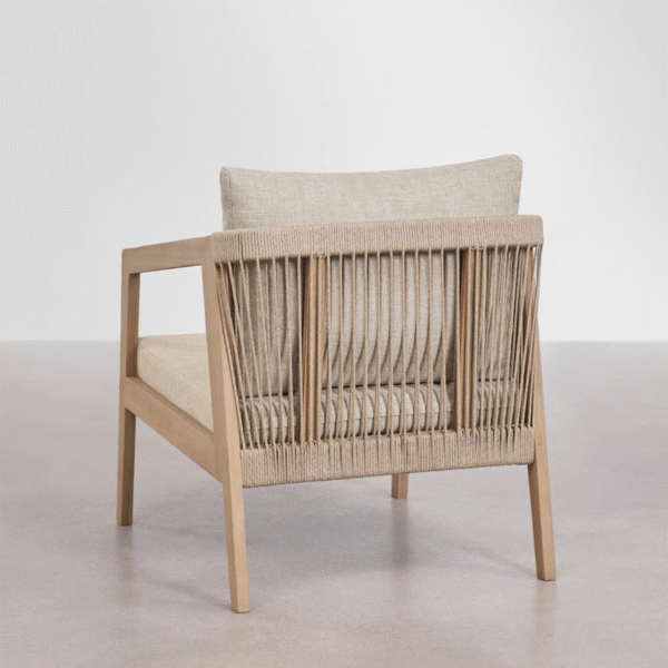WoodBee Craft "The Cordage Solo" Premium Minimalist Woven Rope Armchair