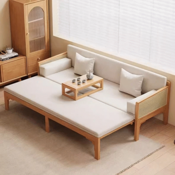 3 WoodBee Craft "The Kyoto Cane" Premium Rattan Daybed Sleeper Sofa