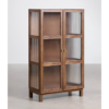 3 WoodBee Craft "The Meridian Reed" Premium Fluted Glass Display Cabinet
