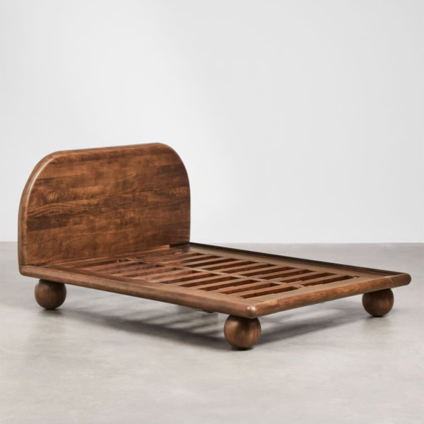 WoodBee Craft "The Orbison Arch" Premium Spherical Feet Platform Bed