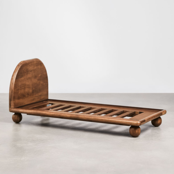 3 WoodBee Craft "The Half-Moon Orb" Premium Low Profile Single Wood Bed