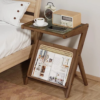 3 WoodBee Craft "The Zephyr Cane" Premium Fluted Glass Side Table