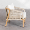 3 WoodBee Craft "The Haven Cross" Premium Luxury Woven Rope Accent Chair