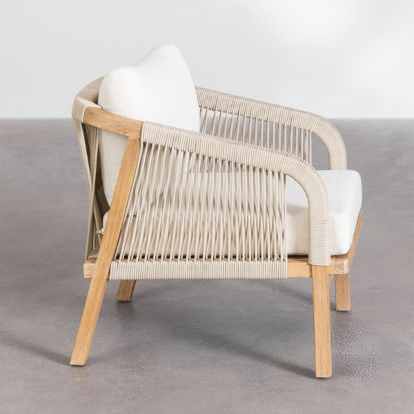 3 WoodBee Craft "The Haven Cross" Premium Luxury Woven Rope Accent Chair