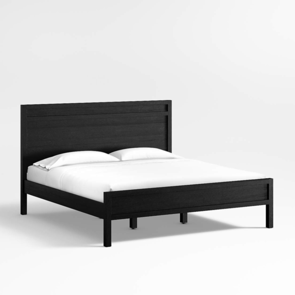 3 WoodBee Craft "The Obsidian Line" Premium Black Solid Wood Bed Frame
