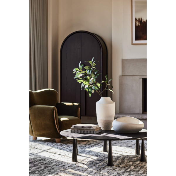 WoodBee Craft "The Nocturne Arch" Premium Black Arched Armoire Cabinet