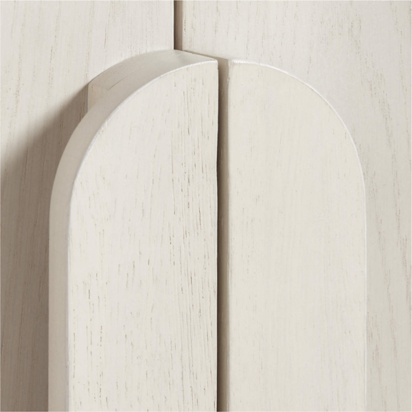 3 WoodBee Craft "The Ivory Arch" Premium Whitewashed Arched Bookcase Cabinet