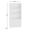 3 WoodBee Craft "The Prairie Grid" Premium Natural Cane Grid Bookcase