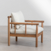 3 WoodBee Craft "The Nordic Spindle Single" Premium Scandinavian Minimal Wood Armchair