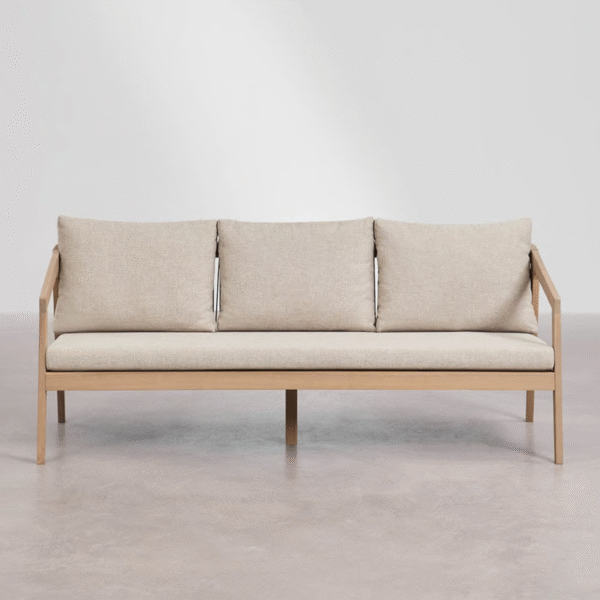 4 WoodBee Craft "The Cordage" Premium Modern Minimalist Woven Rope Sofa
