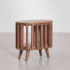 4 WoodBee Craft "The Circa Spindle" Premium Round Slatted Bedside Table