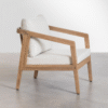 WoodBee Craft "The Solace Single" Premium Contemporary Minimalist Wood Armchair