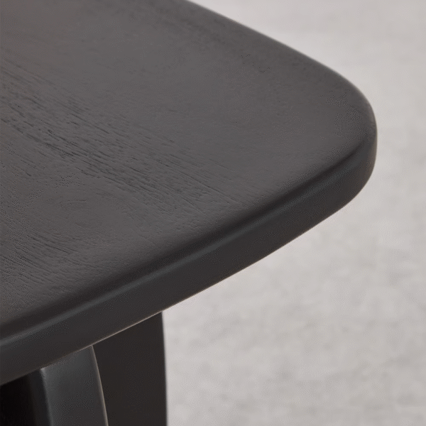 4 WoodBee Craft "The Onyx Eclipse" Premium Black Minimalist Bedside Table