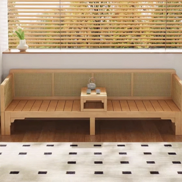 4 WoodBee Craft "The Kyoto Cane" Premium Rattan Daybed Sleeper Sofa