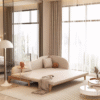 4 WoodBee Craft "The Silhouette Arc" Premium Chaise Lounge Sleeper Sofa