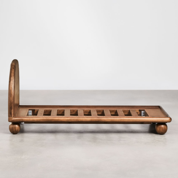 4 WoodBee Craft "The Half-Moon Orb" Premium Low Profile Single Wood Bed