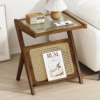4 WoodBee Craft "The Zephyr Cane" Premium Fluted Glass Side Table