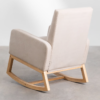 WoodBee Craft "The Serene Glide" Premium Modern Upholstered Rocking Chair