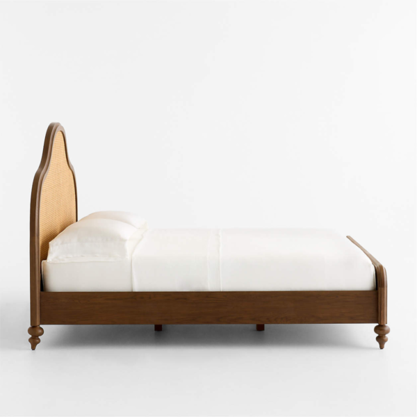4 WoodBee Craft "The Valencia Camelback" Premium Arched Rattan Wood Bed Frame