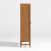 WoodBee Craft "The Solis Arched-Line" Premium Rattan Tall Storage Cabinet