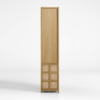 4 WoodBee Craft "The Prairie Grid" Premium Natural Cane Grid Bookcase