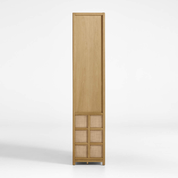 4 WoodBee Craft "The Prairie Grid" Premium Natural Cane Grid Bookcase