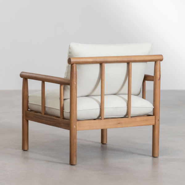 4 WoodBee Craft "The Nordic Spindle Single" Premium Scandinavian Minimal Wood Armchair