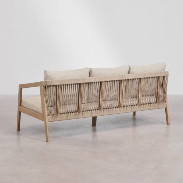 5 WoodBee Craft "The Cordage" Premium Modern Minimalist Woven Rope Sofa