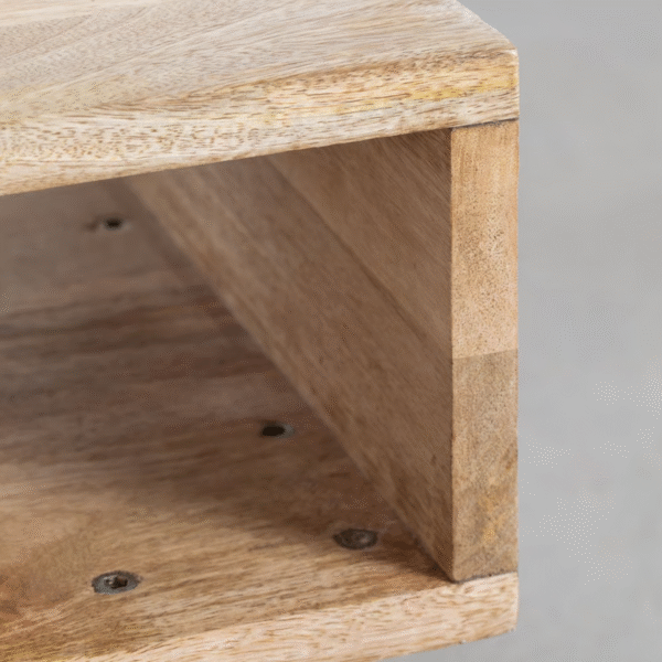 WoodBee Craft "The Apex Cubby" Premium Hairpin Leg Wooden Nightstand