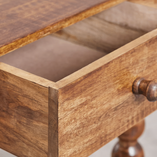 5 WoodBee Craft "The Ballad Storage" Premium Bobbin Leg Wooden Nightstand