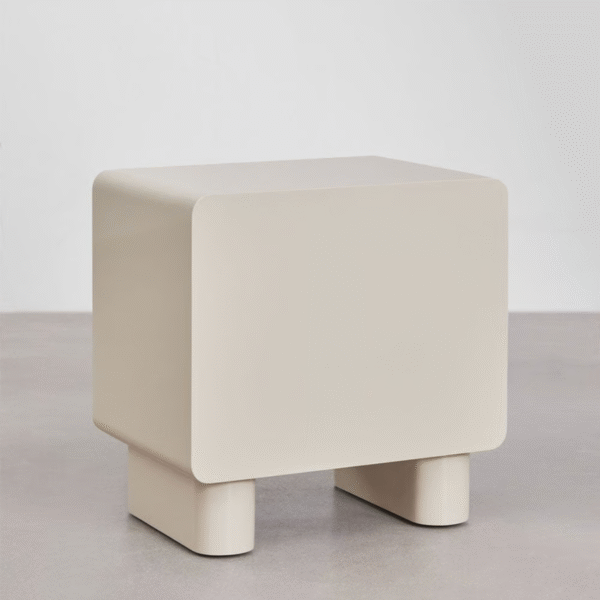 WoodBee Craft "The Lumina Capsule" Premium Capsule Minimalist Bedside Table