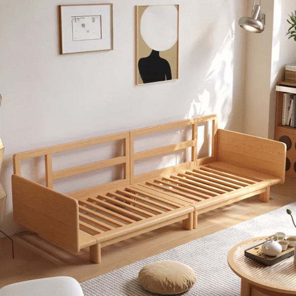 5 WoodBee Craft "The Verdant Flex" Premium Convertible Wood Sleeper Sofa