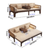 5 WoodBee Craft "The Kyoto Cane" Premium Rattan Daybed Sleeper Sofa