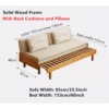 WoodBee Craft "The Horizon Trundle" Premium Extendable Solid Wood Daybed