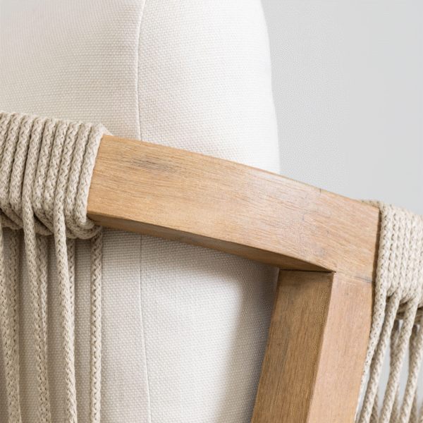 5 WoodBee Craft "The Haven Cross" Premium Luxury Woven Rope Accent Chair