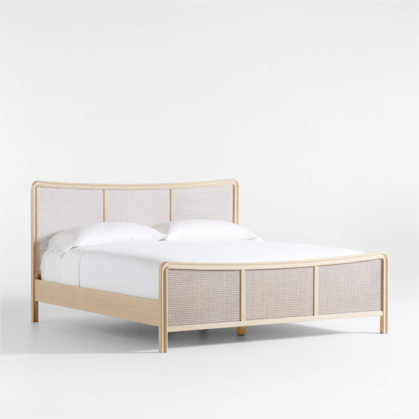 5 WoodBee Craft "The Aurelia Zen" Premium Natural Cane Wooden Bed Frame