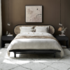 5 WoodBee Craft "The Eclipse Zen" Premium Oval Cane Black Platform Bed